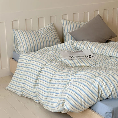 Pinstripe Cotton Bedding Set
