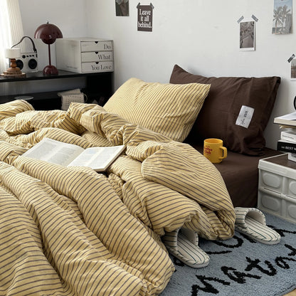 Minimalist Stripe Bedding Collection - WhisperLinens
