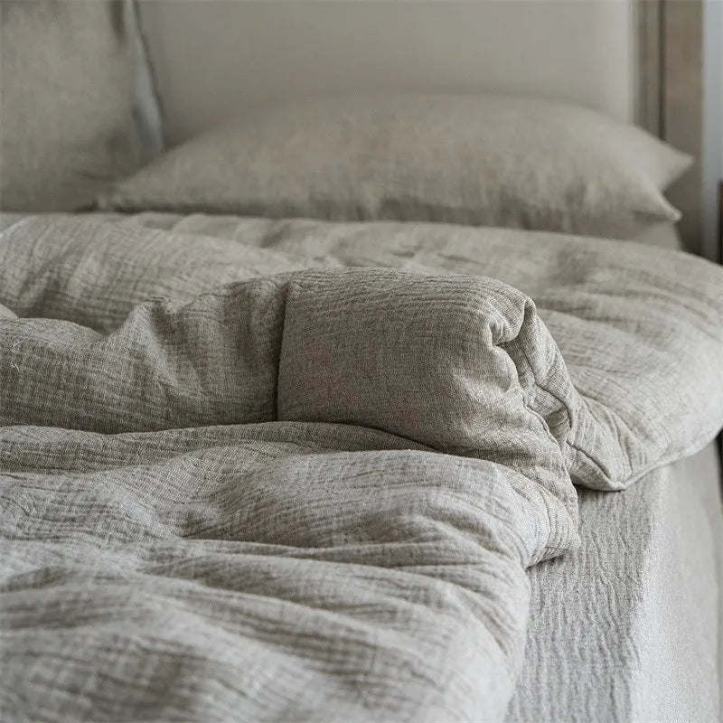 Rustic Comfort Bedding Set / Muted Ash Gray