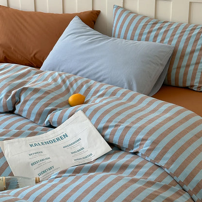 Pinstripe Cotton Bedding Set