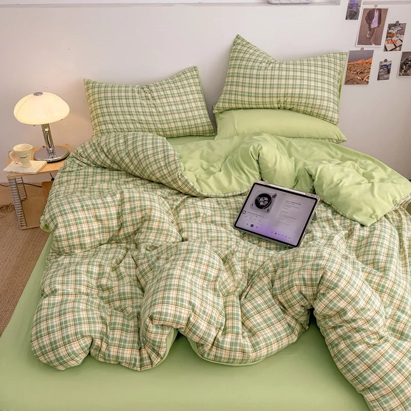 Campus Check Plaid Bedding Collection