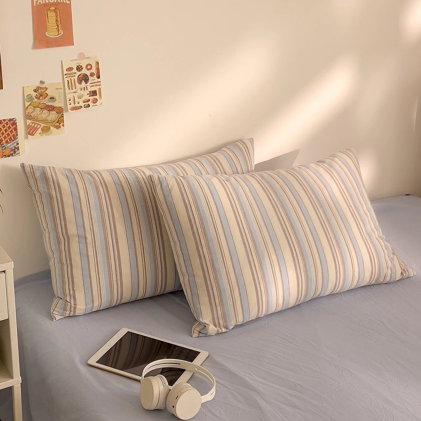 Washed Cotton Stripe Bedding Collection