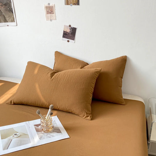 Solid Cotton Pillowcase Sets