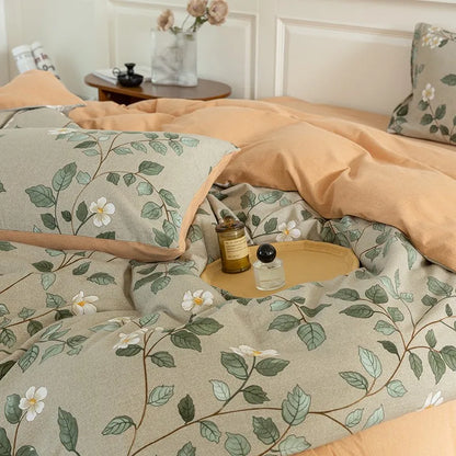 Green Blossom Bedding Set