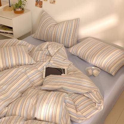 Washed Cotton Stripe Bedding Collection