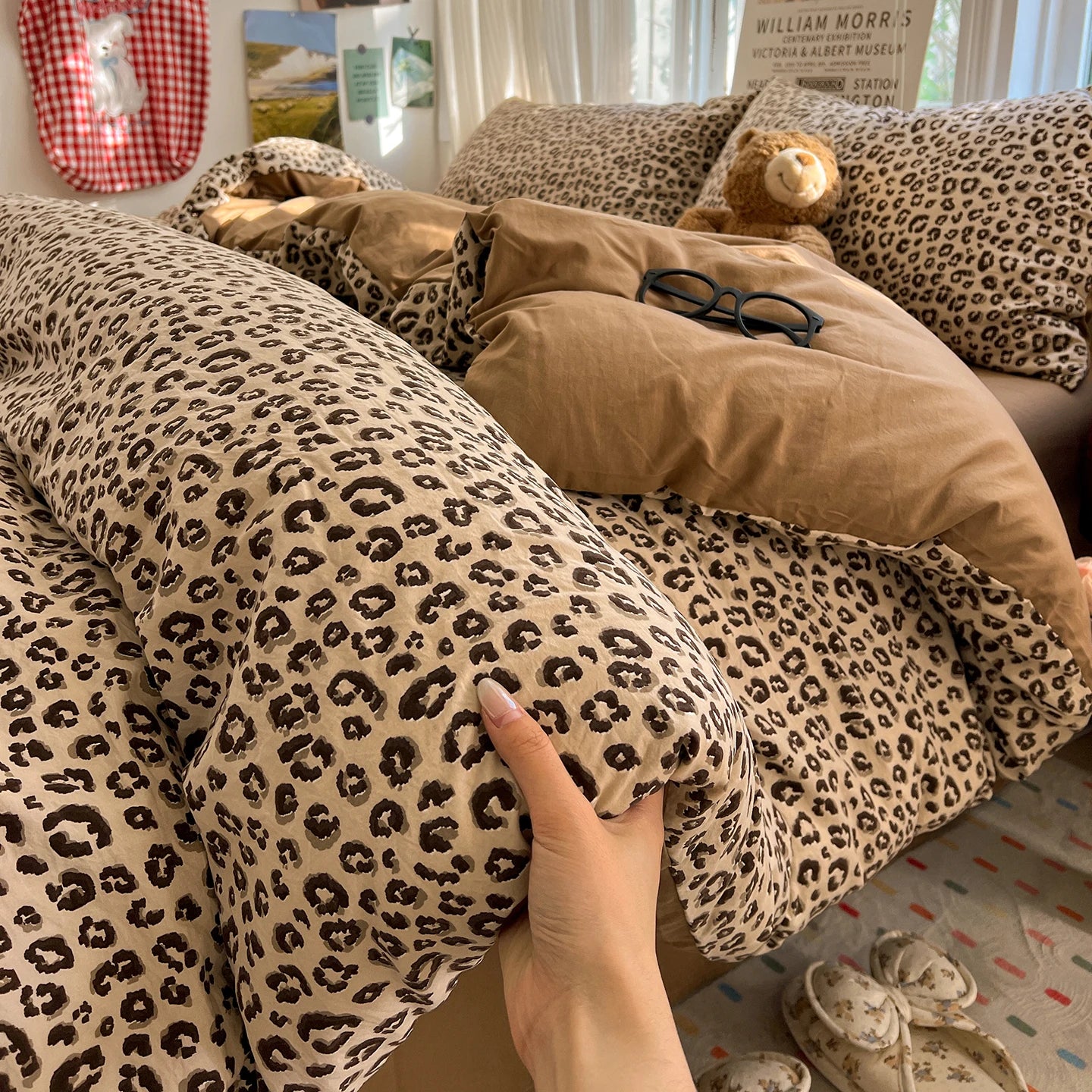 Vintage Leopard Print Bedding Set