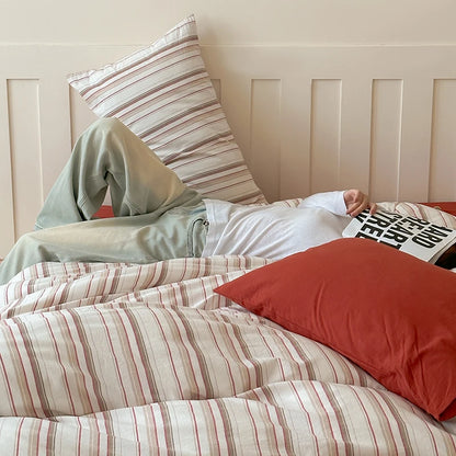 Pinstripe Cotton Bedding Set
