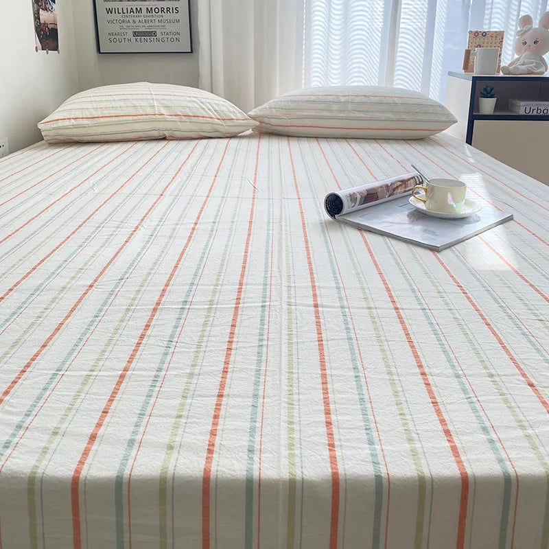 Rainbow Fine Cotton Flat Sheet