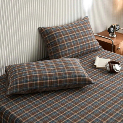 Scottish Plaid Cotton Pillowcase Set