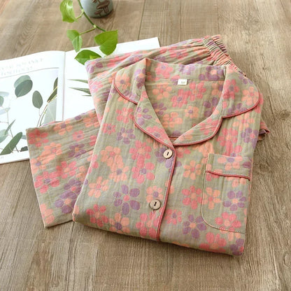 Ginkgo Garden Cotton Pajama Set