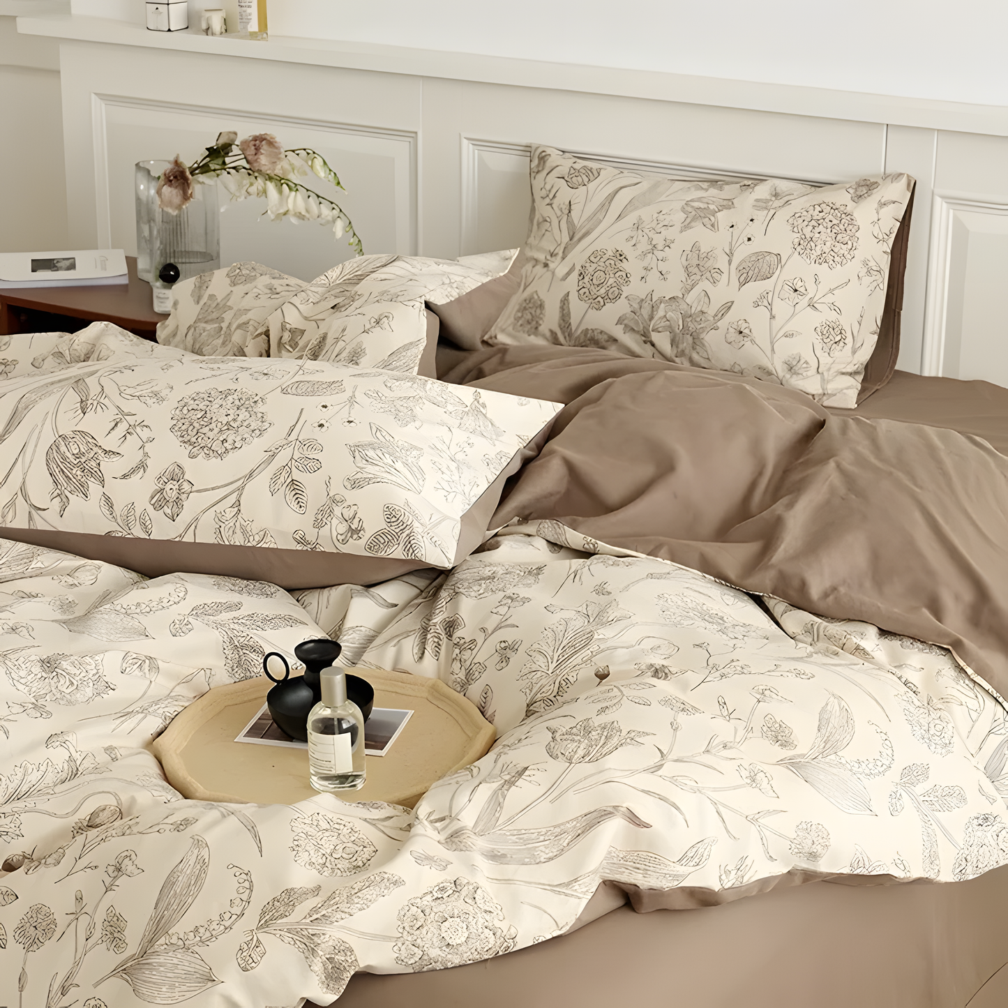 Beige Garden Bedding Set