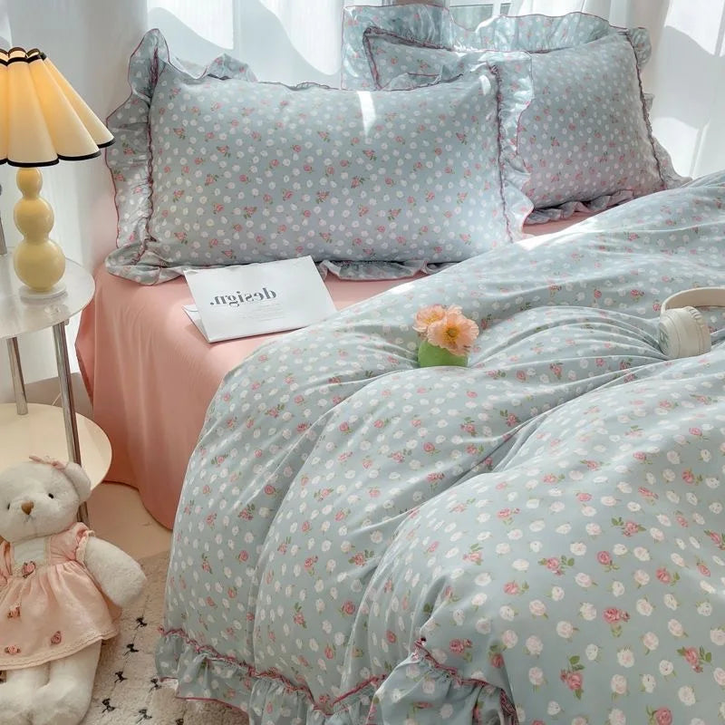 Rose Cottage Floral Ruffle Bedding Collection