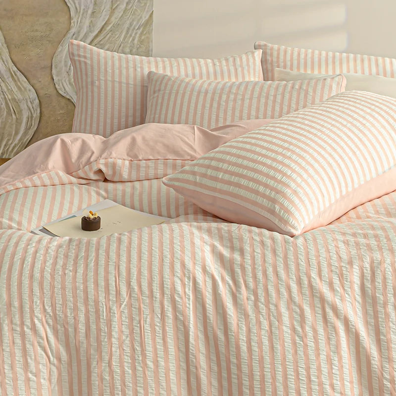 Seaside Seersucker Cotton Bedding Collection