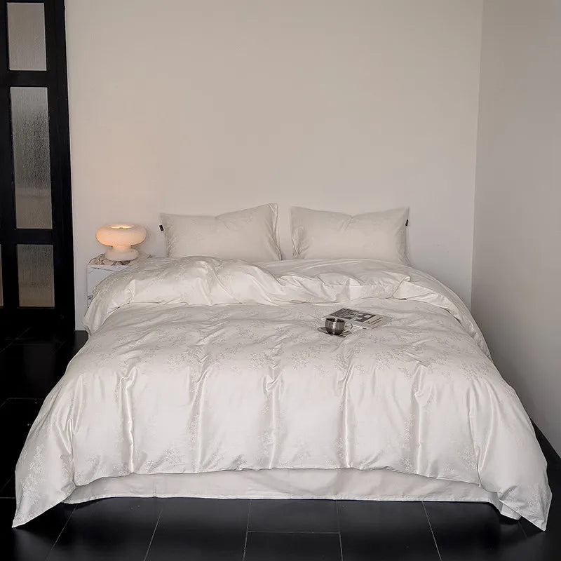 Elegant Slate Charm Bedding Set / Off-White