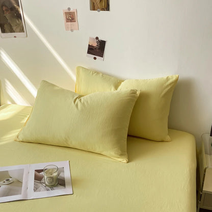 Solid Cotton Pillowcase Sets