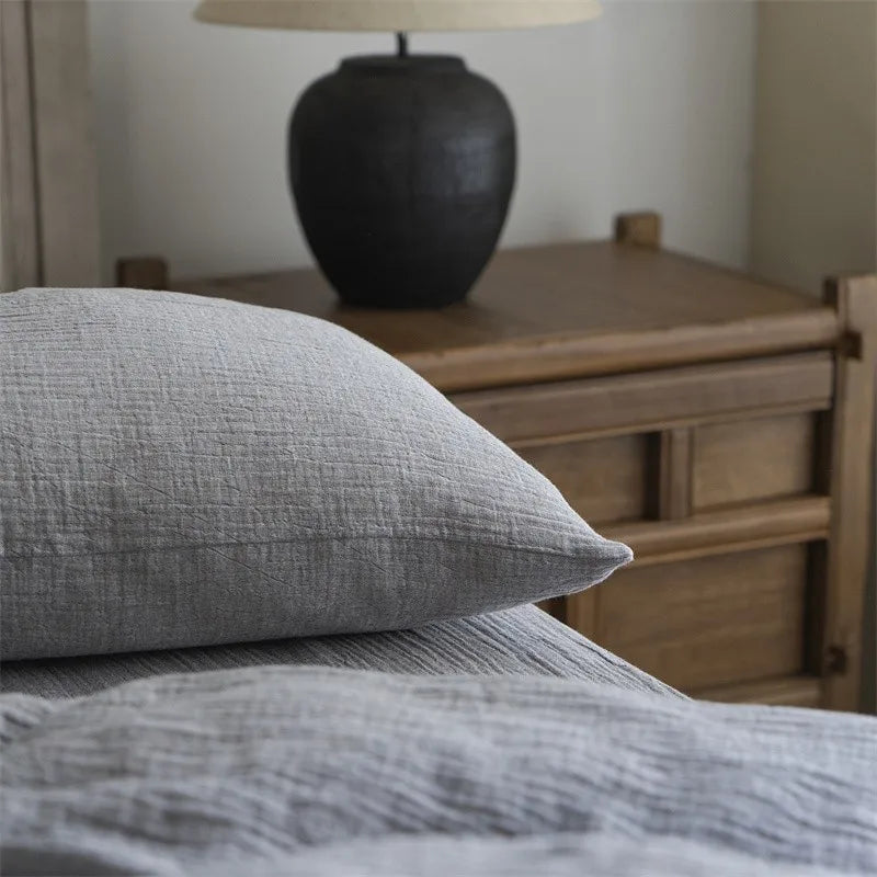 Rustic Comfort Bedding Set / Muted Ash Gray