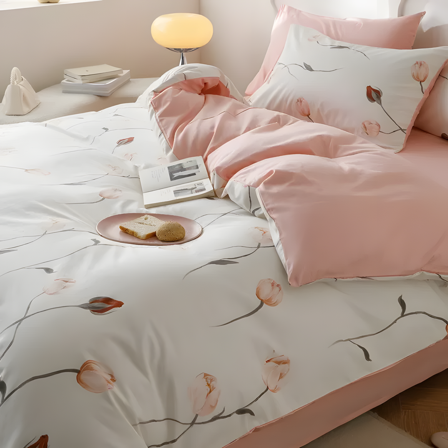 Blushing Petals Bedding Set