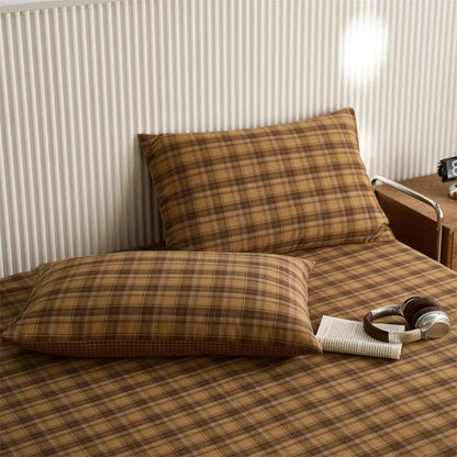 Scottish Plaid Cotton Pillowcase Set