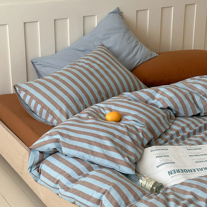 Pinstripe Cotton Bedding Set