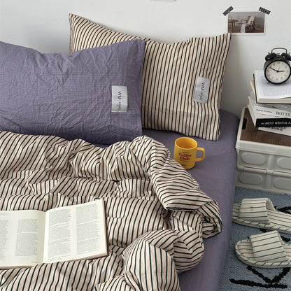 Minimalist Stripe Bedding Collection - WhisperLinens
