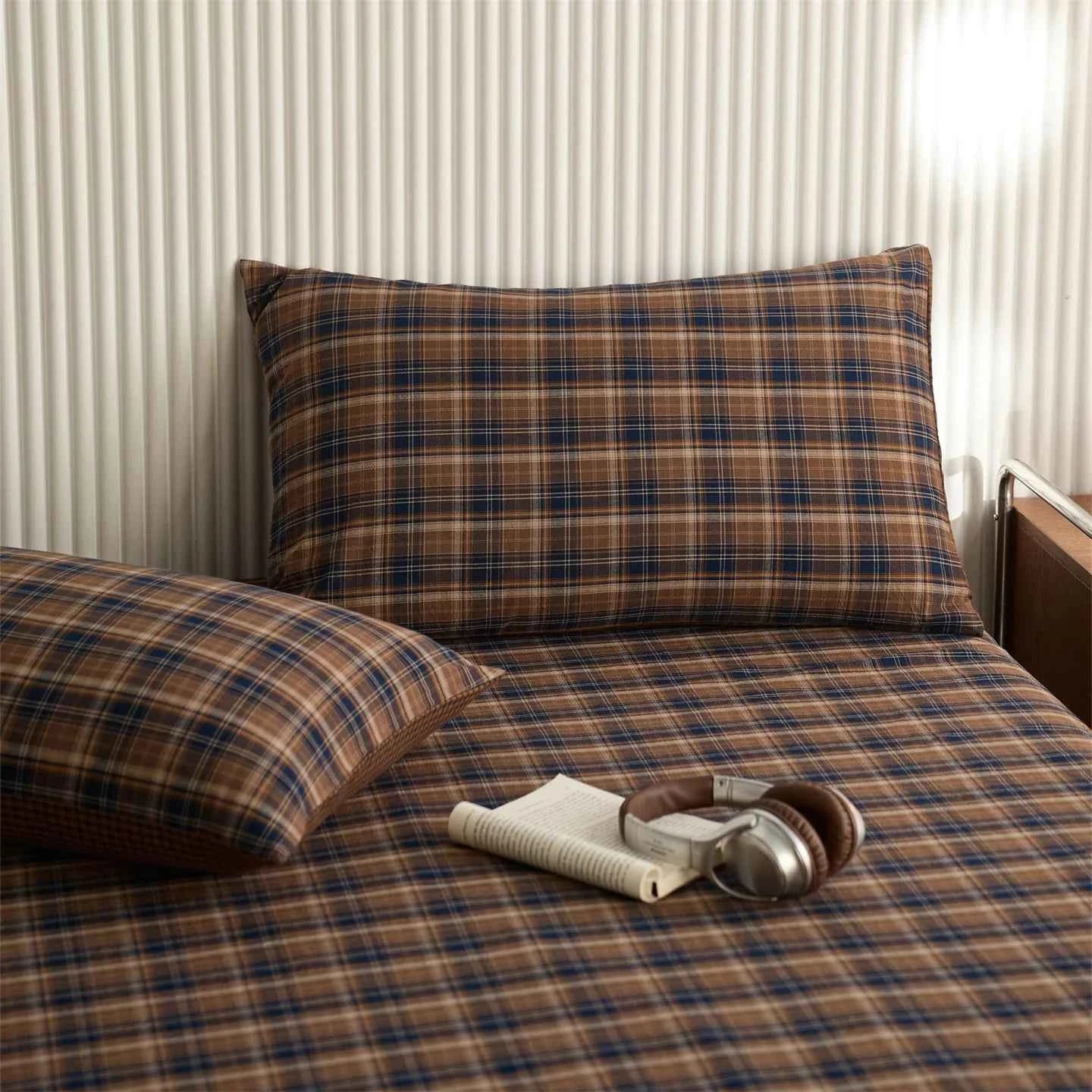 Scottish Plaid Cotton Pillowcase Set