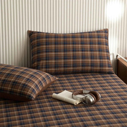 Scottish Plaid Cotton Pillowcase Set