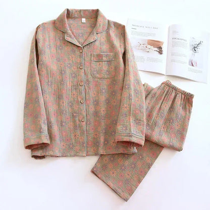 Ginkgo Garden Cotton Pajama Set