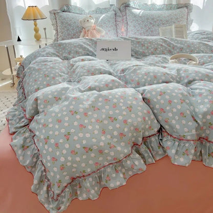 Rose Cottage Floral Ruffle Bedding Collection