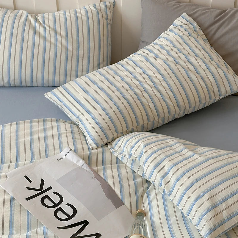 Pinstripe Cotton Bedding Set