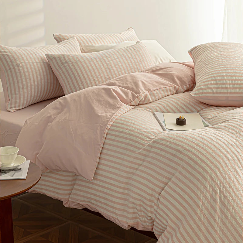 Seaside Seersucker Cotton Bedding Collection