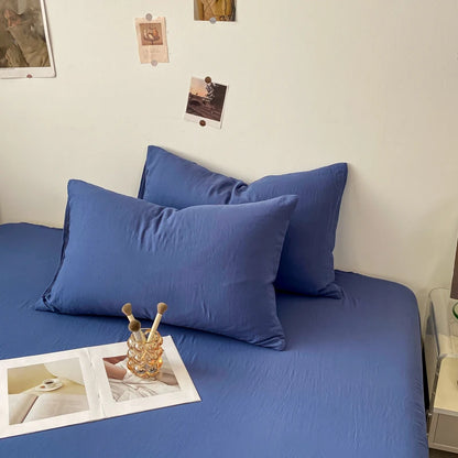 Solid Cotton Pillowcase Sets