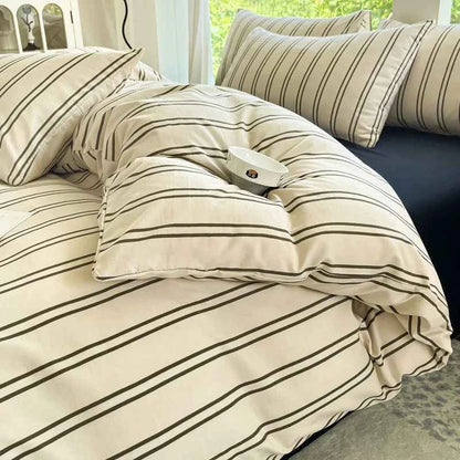 Washed Cotton Thin Stripe Bedding Collection