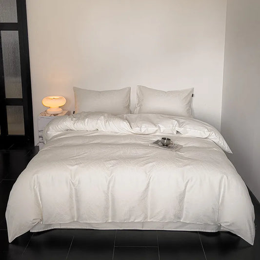 Elegant Slate Charm Bedding Set / Off-White