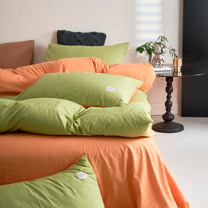 Nature's Embrace Bedding Set / Olive Green & Terracotta