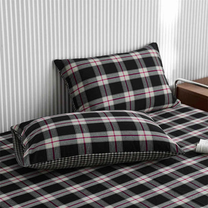Scottish Plaid Cotton Pillowcase Set