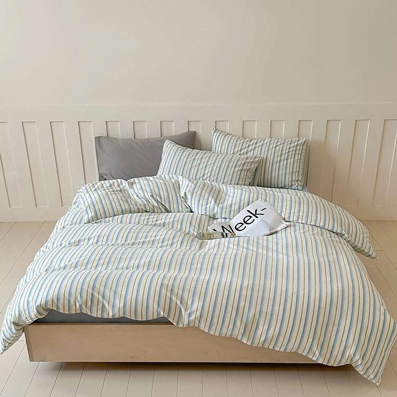 Pinstripe Cotton Bedding Set