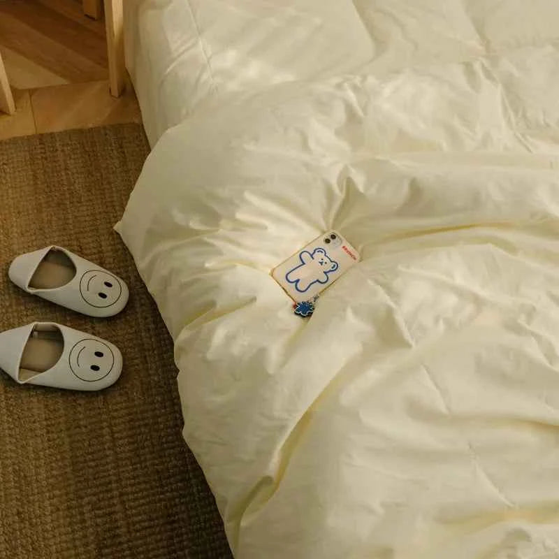 Washed Cotton Solid Bedding Set