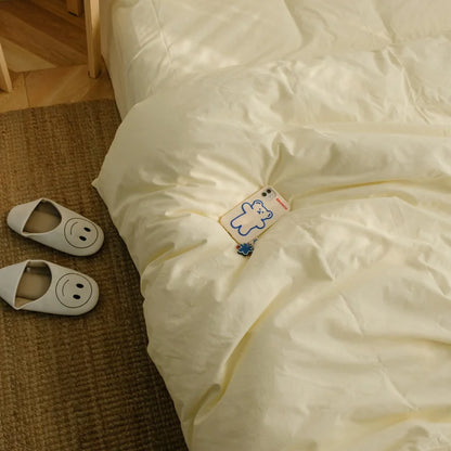 Washed Cotton Solid Bedding Set