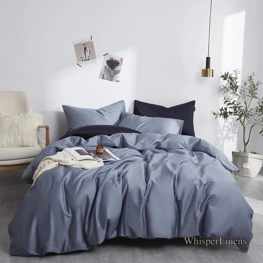 Egyptian Serenity Bedding Set / Steel Blue