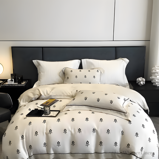 Classic Monochrome Elegance Bedding Set