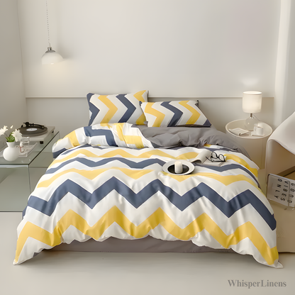 Bold Chevron Yellow Bedding Set