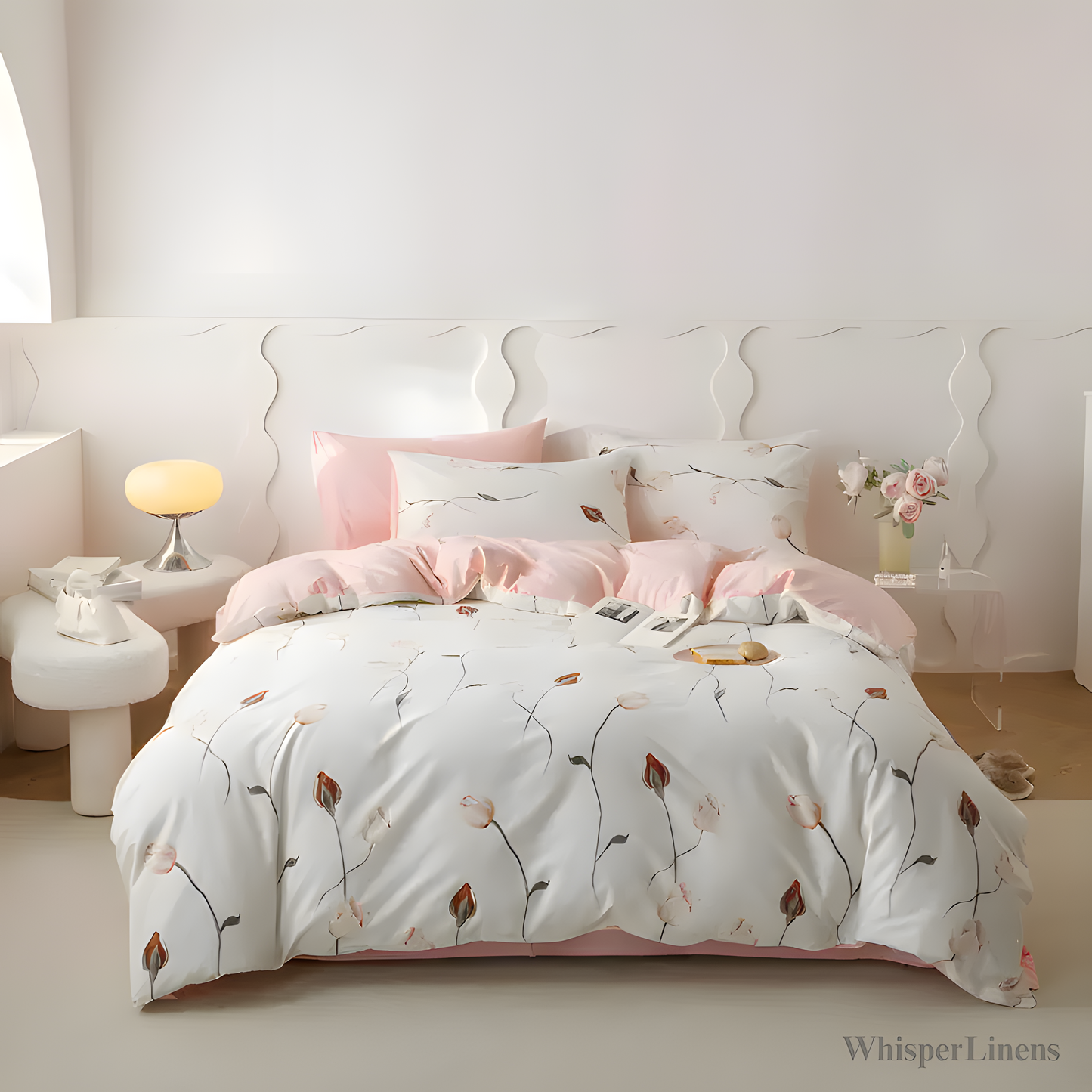 Blushing Petals Bedding Set