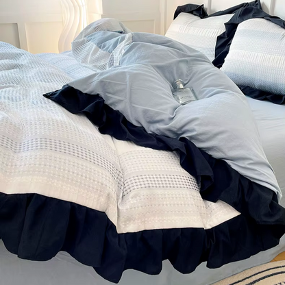 Textured Stripe Ruffle Bedding Collection