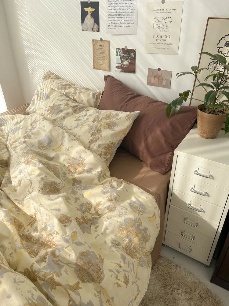 Adeline Vintage Botanical Cotton Bedding Set