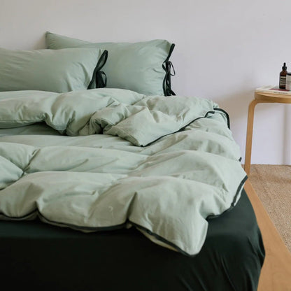 Adira Bow-Tie Jersey Cotton Bedding Set - WhisperLinens