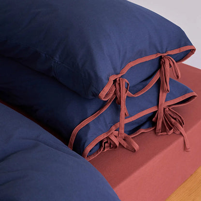 Adira Bow-Tie Jersey Cotton Bedding Set - WhisperLinens