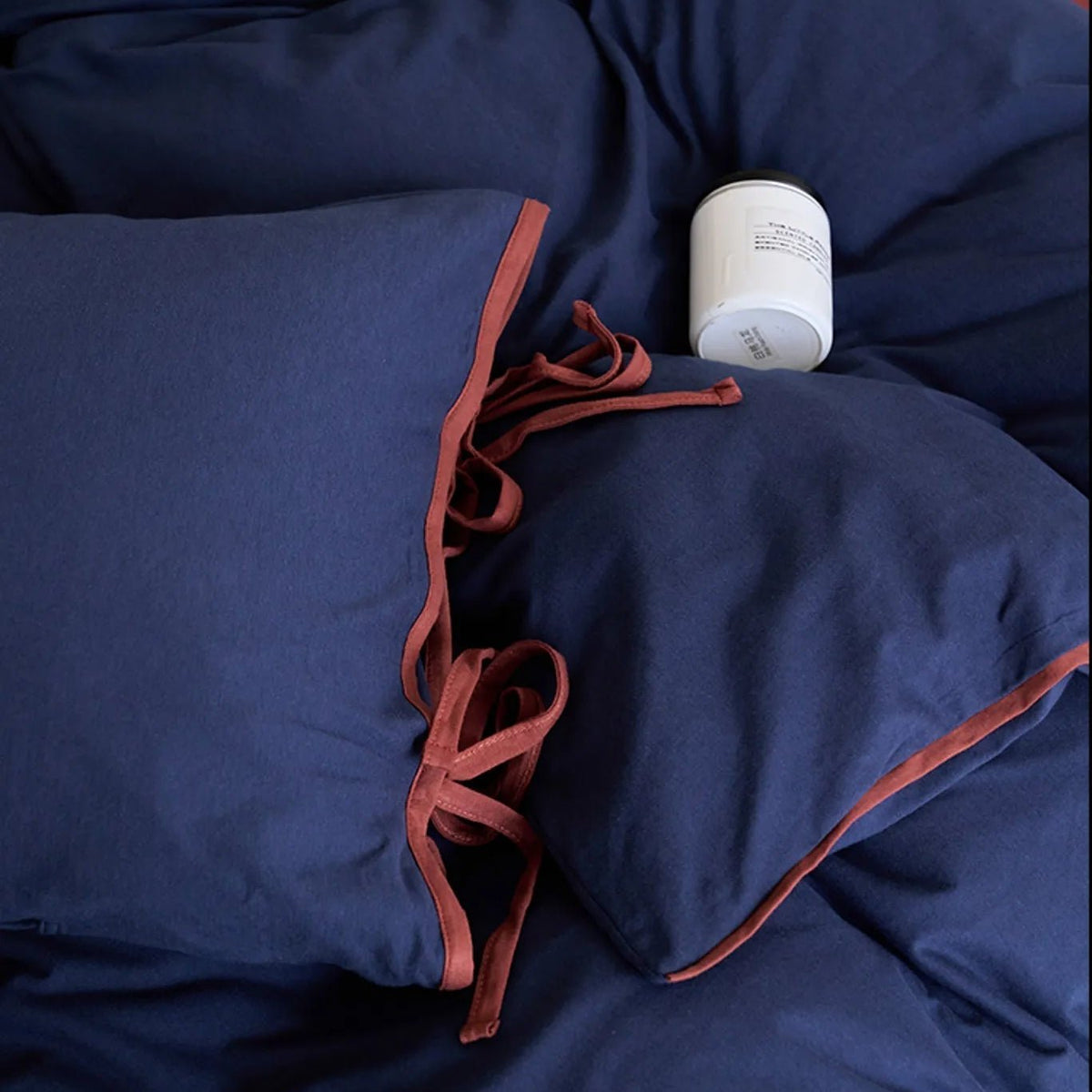 Adira Bow-Tie Jersey Cotton Bedding Set - WhisperLinens