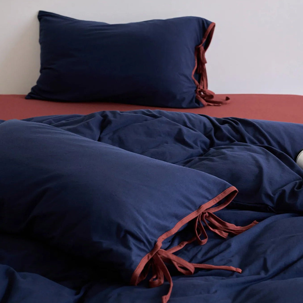 Adira Bow-Tie Jersey Cotton Bedding Set - WhisperLinens