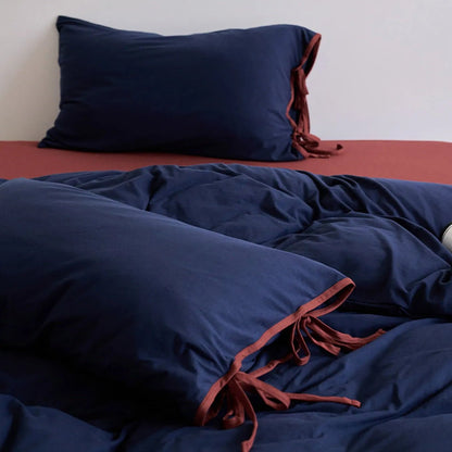 Adira Bow-Tie Jersey Cotton Bedding Set - WhisperLinens