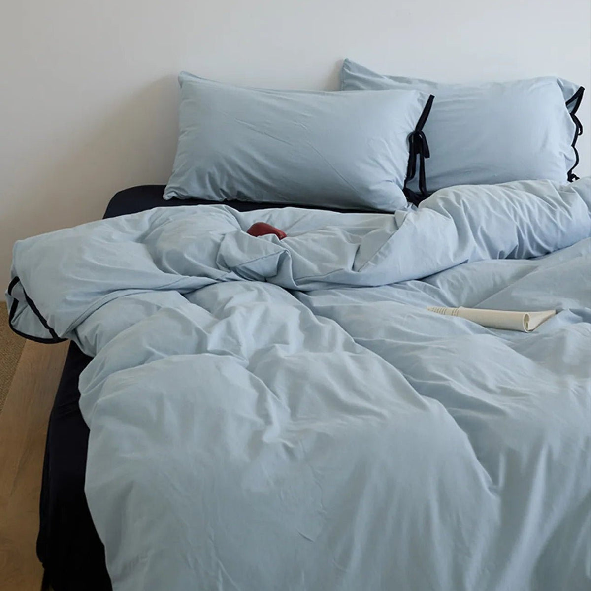 Adira Bow-Tie Jersey Cotton Bedding Set - WhisperLinens